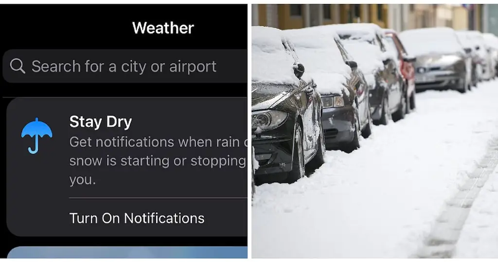 Предупреждение о снеге на iPhone, которое может уберечь вас от снежной бури