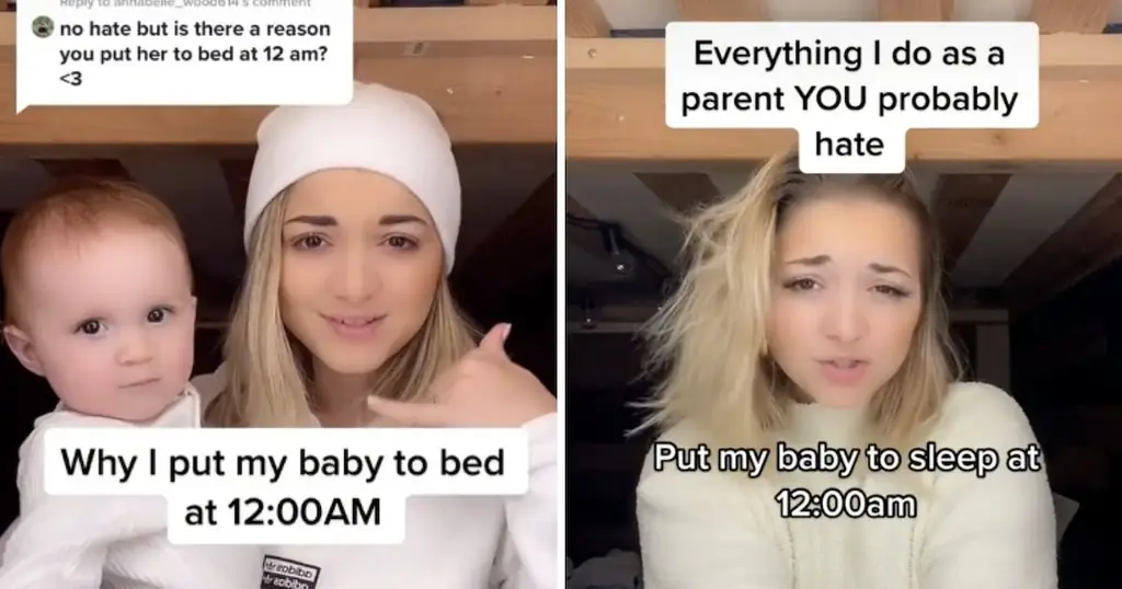 Мать вызвала споры после того, как призналась, что укладывает ребенка спать в полночь
