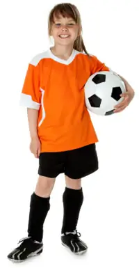 child in soccer uniform child in soccer uniform