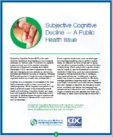front cover of the data brief on Subjective Cognitive Decline front cover of the data brief on Subjective Cognitive Decline