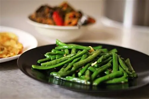 тушеная зеленая фасоль