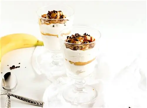 Банановое парфе с арахисовым маслом