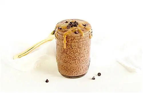 чиа пудинг с арахисовым маслом