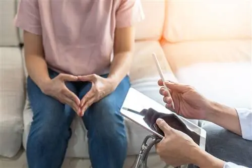 Женщина встречается с поставщиком медицинских услуг