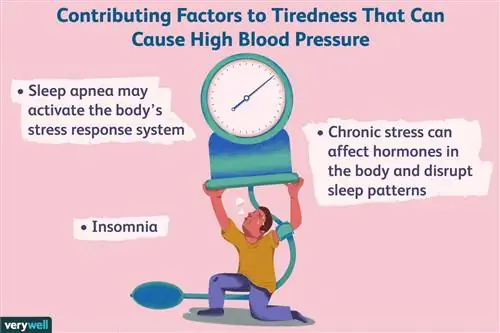 Факторы, способствующие усталости, которые могут вызвать высокое кровяное давление - иллюстрация Денниса Мадамбы