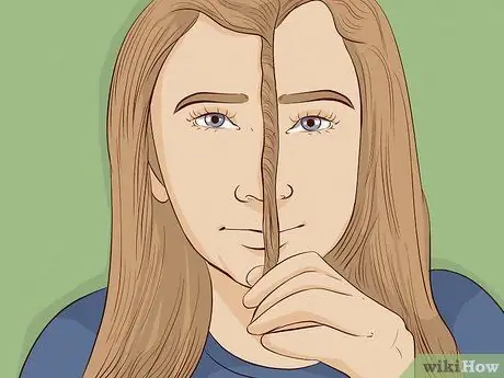 Вырезать прерывистую челку, шаг 4