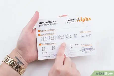 Прочтите рецепт на контактные линзы, шаг 2 Прочтите рецепт на контактные линзы, шаг 2