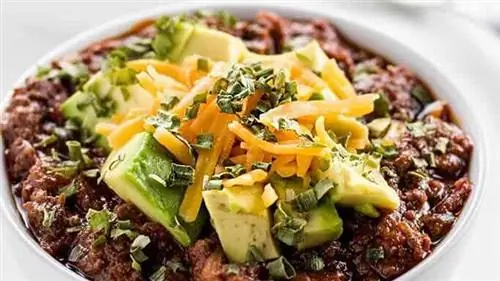 низкоуглеводный чили с авокадо