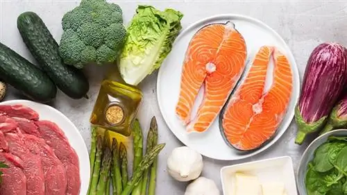 лосось овощи масло здоровая пища