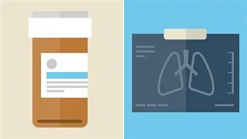 иллюстрация лекарства и рентген грудной клетки