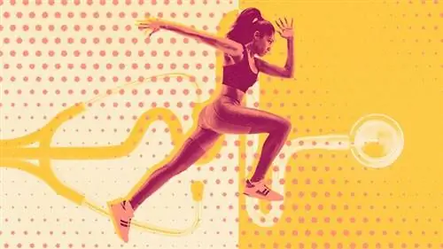 фотоиллюстрация, спортсменка, стетоскоп фотоиллюстрация, спортсменка, стетоскоп