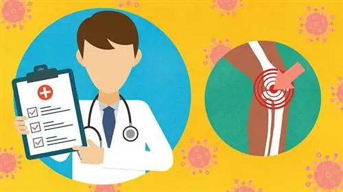 иллюстрация врач контрольный список буфер обмена вирус боли в суставах колена