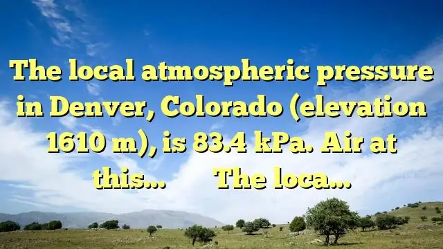Какое атмосферное давление в Денвер, Колорадо?